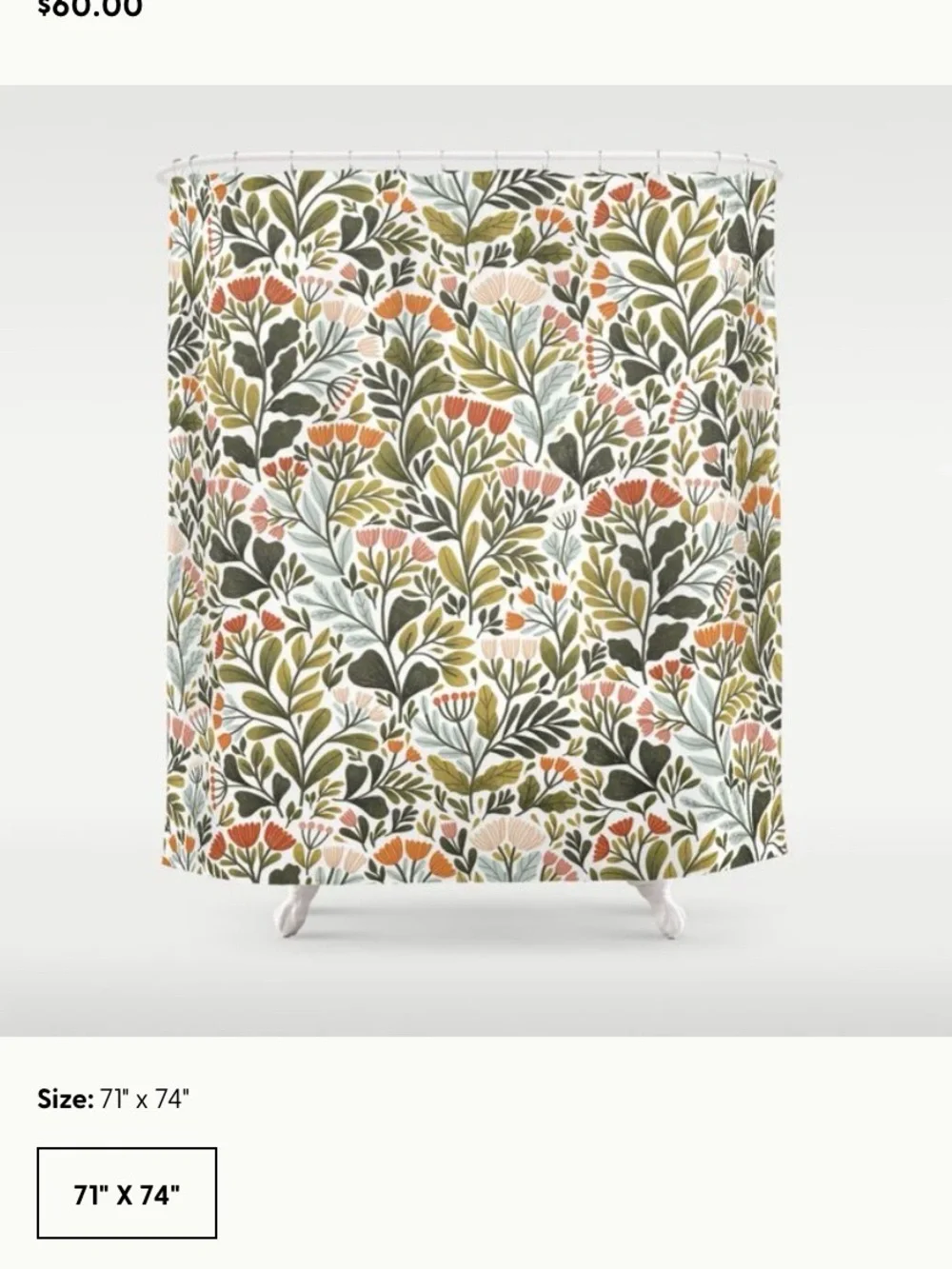 Society 6 Shower Curtain - Month of May in White by Iz Ptica
